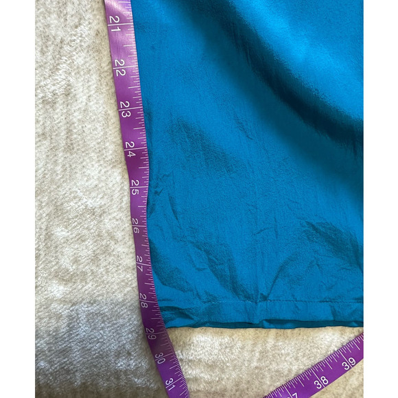 Pronti Collection by Phita Vintage Teal Blue Silk Pants, Size L - Picture 7 of 7